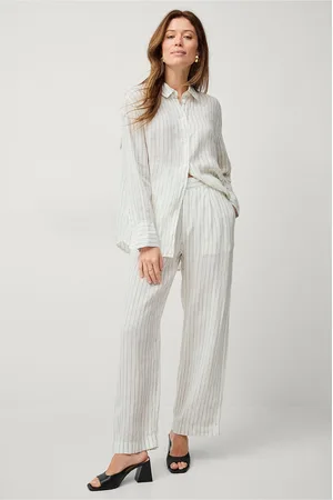 Gina Tricot Housut Denise Linen Trousers
