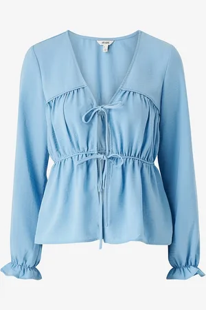 VERO MODA Pusero vmAnna LS V-neck Tie Top