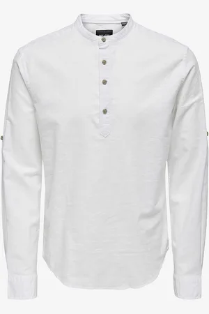 Only & Sons Paita onsCaiden LS Halfplackt Linen Shirt