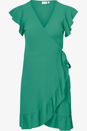 VILA Kietaisumekko viFini Wrap S/S Short Dress