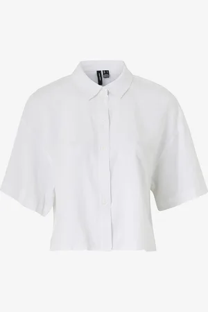 VERO MODA Pellavapaita vmLinn 2/4 Short Shirt Wvn