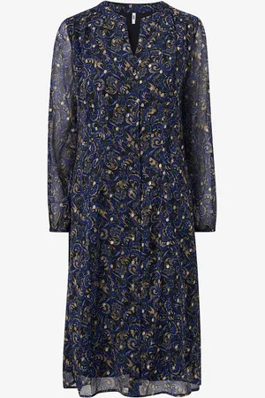 JDY Mekko Emily L/S Foil Midi Shirt Dress