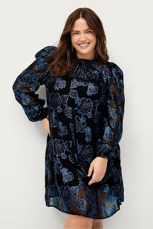 Zizzi Mekko mKlea L/S Blk Dress