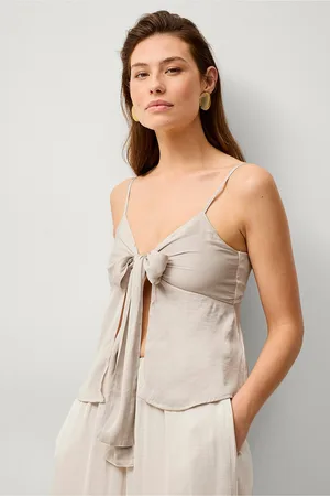 Gina Tricot Toppi Flowy Satin Tie Singlet
