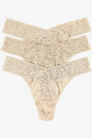 Hanky Panky Stringit Signature Lace Original Rise Thong 3 kpl