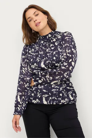 Zizzi Pusero mLucy L/S Smock Blouse