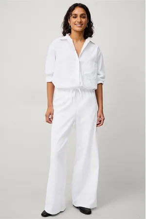 ELLOS Housut Line Linen Drawstring