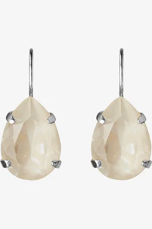 Caroline Svedbom Korvakorut Mini Drop Clasp Earrings Rhodium