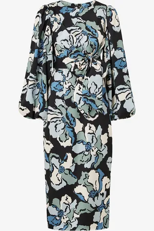 By Malina Mekko Serina Wrap Detailed Satin Midi Dress