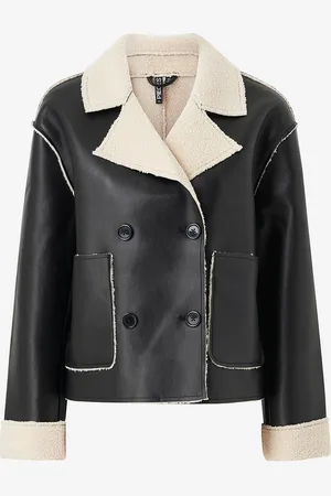 Pieces® Takki pcFranny Short PU Teddy Jacket
