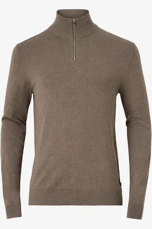 Lindbergh Villapaita Half Zip Melange Knit