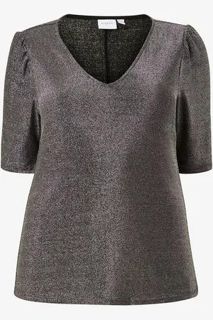 VILA Toppi viSpicy V-neck Puff 2/4 Top Curve