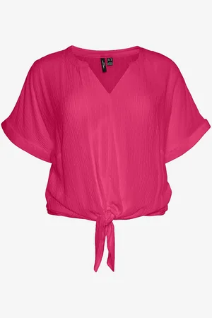 VERO MODA Toppi vmcGabbi SS Tie Top Wvn Cur