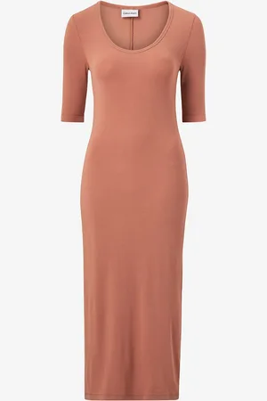 Calvin Klein Mekko Modal Rib Midi 1/2 Slv Dress