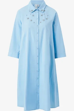Y.A.S Paitamekko yasZitta 3/4 Midi Shirt Dress