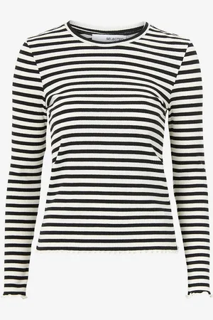 SELECTED Pusero slfAnna LS Crew Neck Tee Str