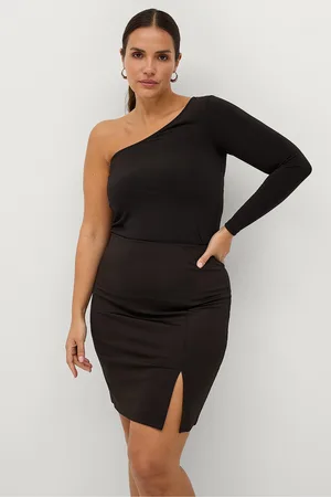 Zizzi Toppi blDia L/S One Shoulder Top