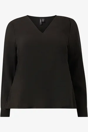 VERO MODA Toppi vmClena LS Pleat Top Wvn Curve