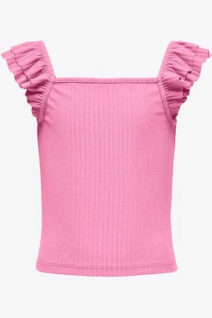 ONLY Toppi kogNella S/L Frill Strap Top Jrs