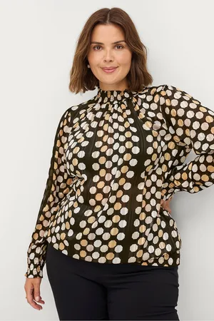 Zizzi Pusero mLucy L/S Smock Blouse