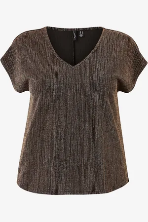 VERO MODA Toppi vmCelma S/s V-neck Top Jrs Btq Curve