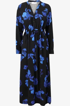 SELECTED Maximekko slfKatrina LS Aop Ankle Dress