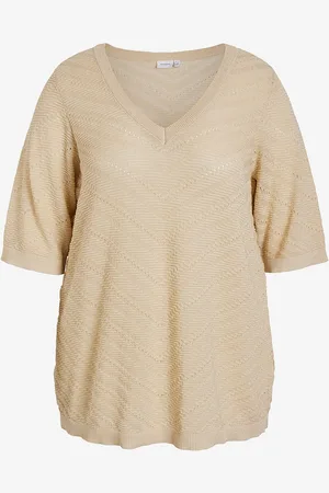 VILA Paita viEsty V-neck 2/4 Glitter Knit Top