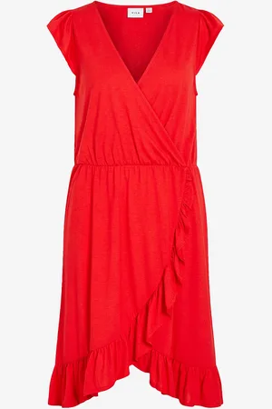 VILA Mekko viMooney S/S Wrap Flounce Dress