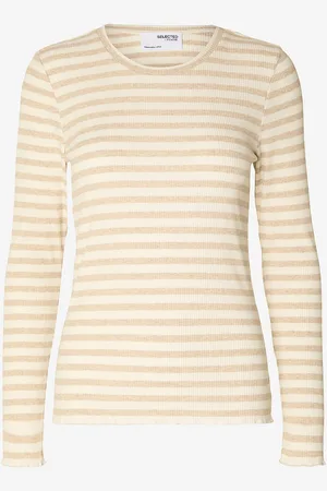 SELECTED Pusero slfAnna LS Crew Neck Tee Str