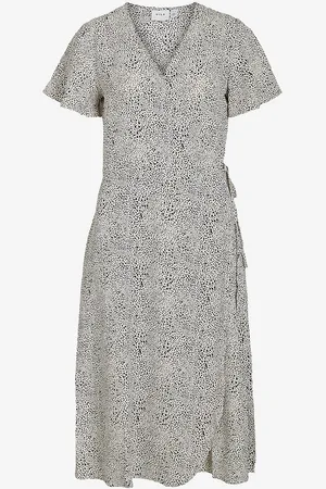 VILA Kietaisumekko viLovie S/S Wrap Midi Dress