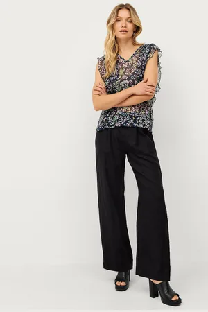 Gina Tricot Housut Denise Linen Trousers