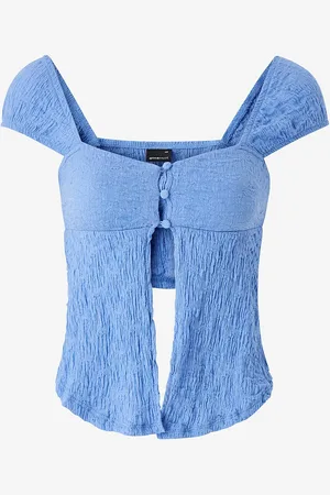 Gina Tricot Toppi Structure Button Top
