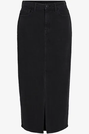 VILA Farkkuhame viJaf HW Midi Denim Skirt