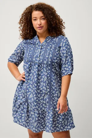 Zizzi Mekko mGitte 1/2 Abk Dress Aop