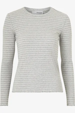 SELECTED Pusero slfAnna LS Crew Neck Tee Str