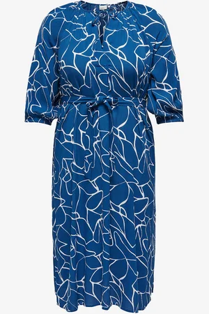 ONLY Mekko carElicia 3/4 V-neck Calf Dress