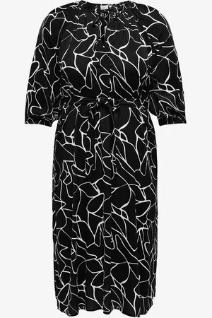 ONLY Mekko carElicia 3/4 V-neck Calf Dress