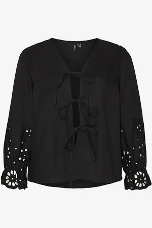 VERO MODA Pusero vmcSehra LS Front Tie Top Wvn GA CU