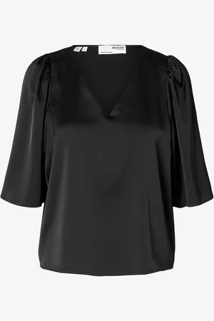 SELECTED Toppi slfLena 2/4 V-neck Top D2