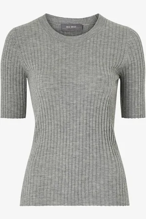 Mos Mosh Toppi mmRelena Rib SS Crew Neck Knit