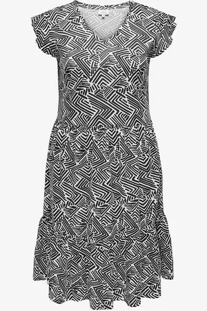 ONLY Mekko carMay Life Cap SL Frill Dress Aop