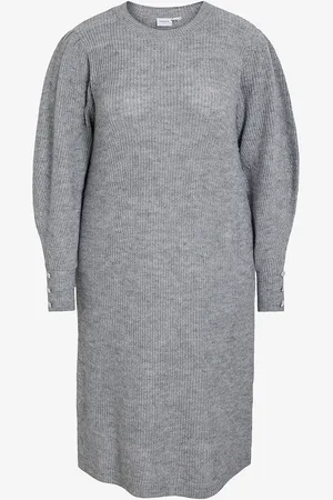VILA Mekko viGlacy O-neck L/S Mdi Knit/cur