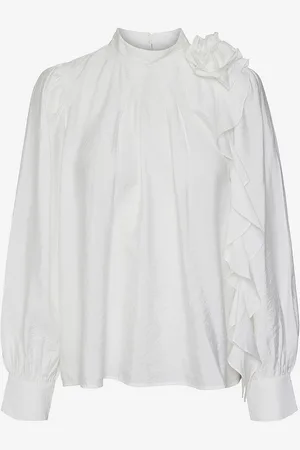 VERO MODA Pusero vmBailey LS Frill Top Wvn GA