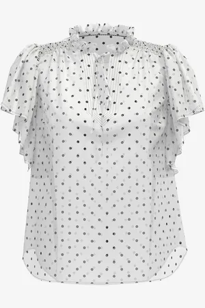 Co`Couture Pusero DionneCC Dot SS Frill Top