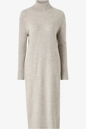 Tommy Hilfiger Mekko Wool Cash Roll-nk Long Dress