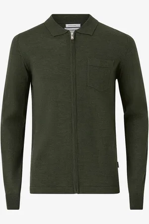 Lindbergh Neuletakki Merino Polo Collar Cardigan