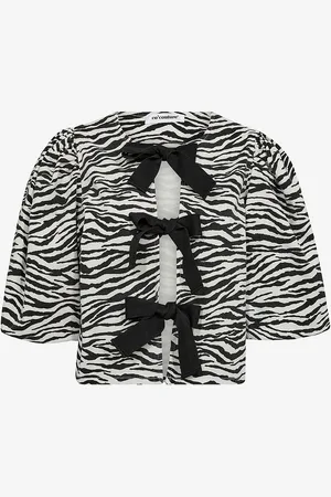 Co`Couture Pusero ZionCC Zebra Bow Blouse