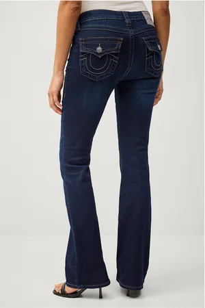 True Religion Farkut Becca Mid Rise Boot Cut Flap