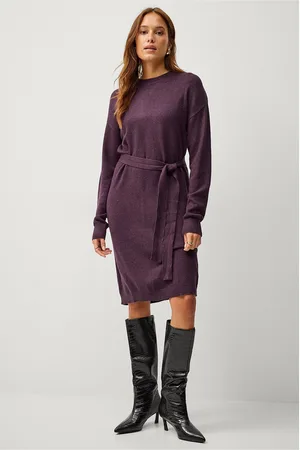 VILA Mekko viRil O-neck L/S Belt Knit Dress