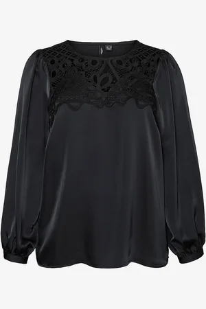 VERO MODA Toppi vmcOmaja L/S O-neck Top Wvn Btq Cur